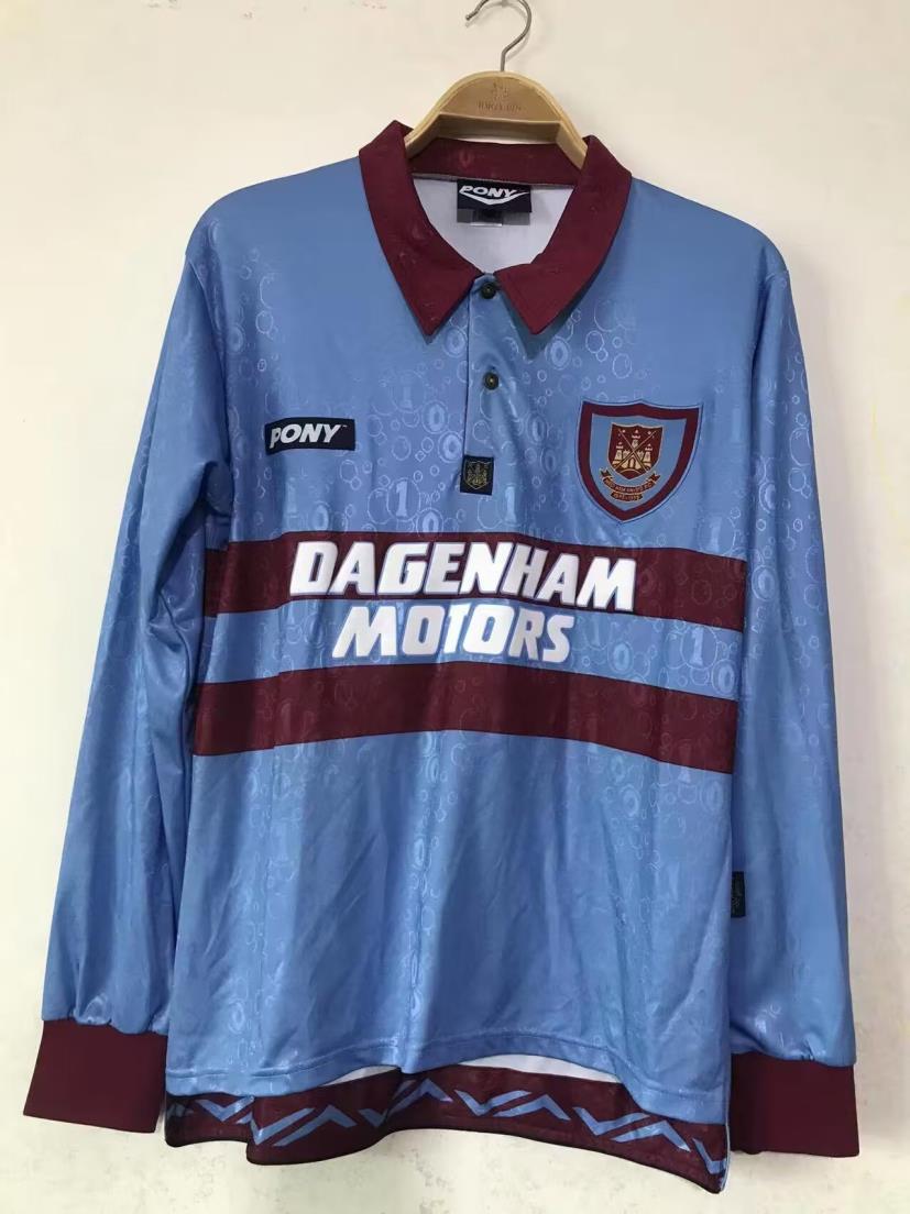AAA Quality Westham 95/97 Away Blue Long Soccer Jersey